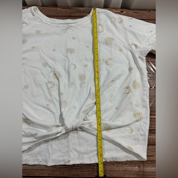 Joei & I Women’s Plus Sweatshirt Long Sleeve Knotted Hem Moon Sun 3X - Picture 4 of 6